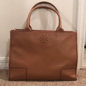 Tory Burch Ella Canvas & Leather Tote